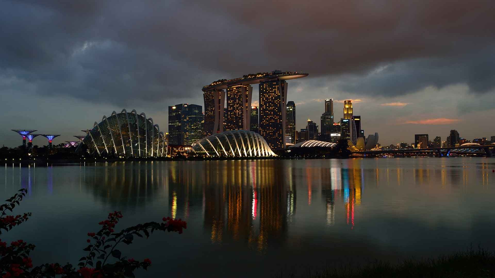 滨海湾金沙旅游城桌面壁纸-