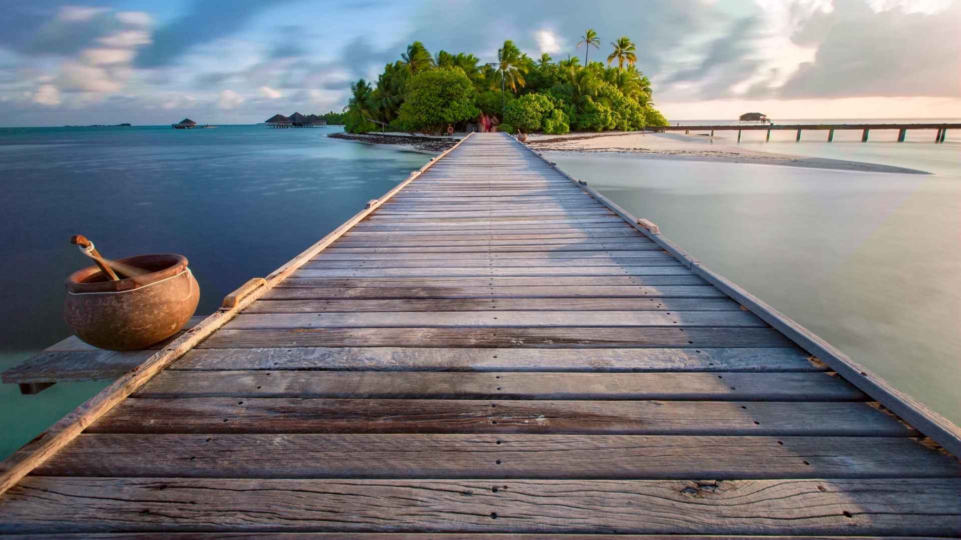 高清曼德芙岛唯美风景电脑桌面壁纸-