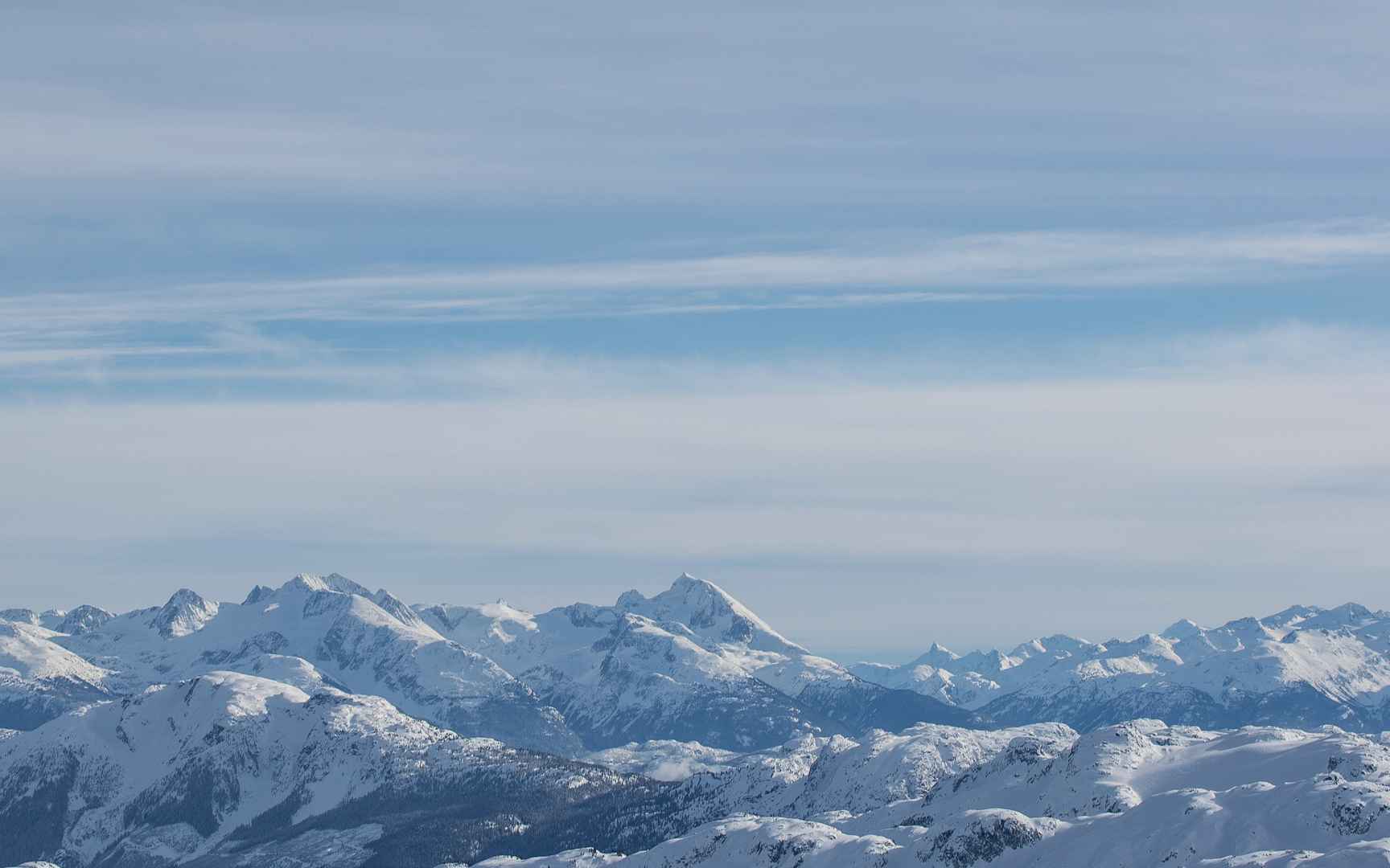 高清白茫茫的雪景电脑桌面壁纸-