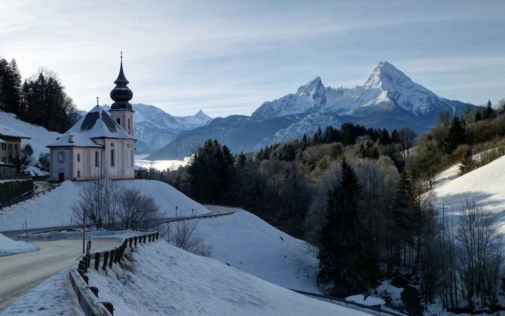 巴伐利亚,冬天里的童话桌面壁纸