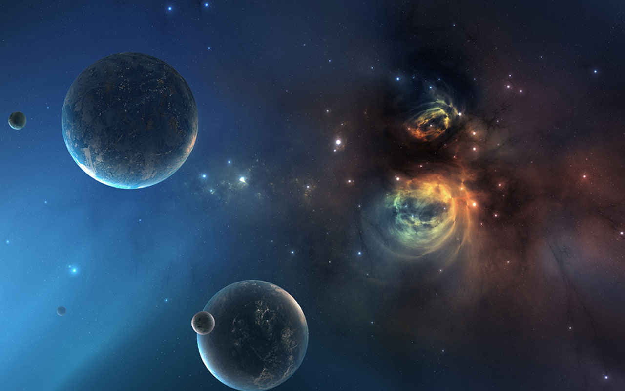 璀璨绚丽的原宿星空桌面壁纸