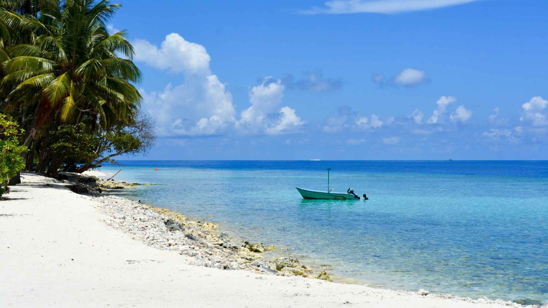 高清马尔代夫唯美海边风景电脑桌面壁纸-