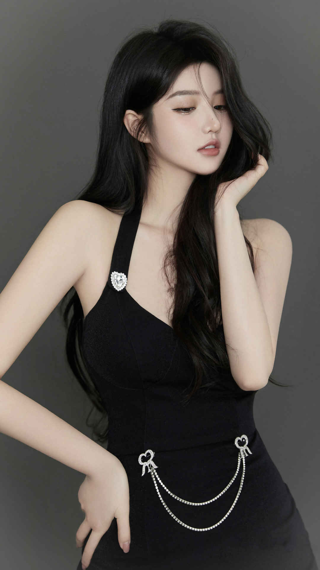 Nanki 黑色裙子时尚好身材4k手机壁纸美女