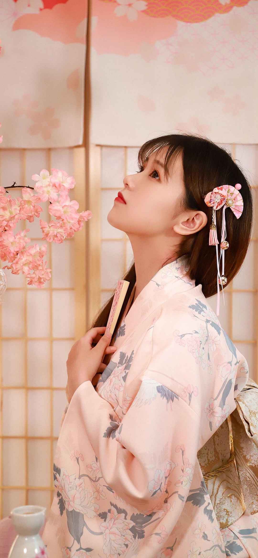 日系和服美女手机壁纸