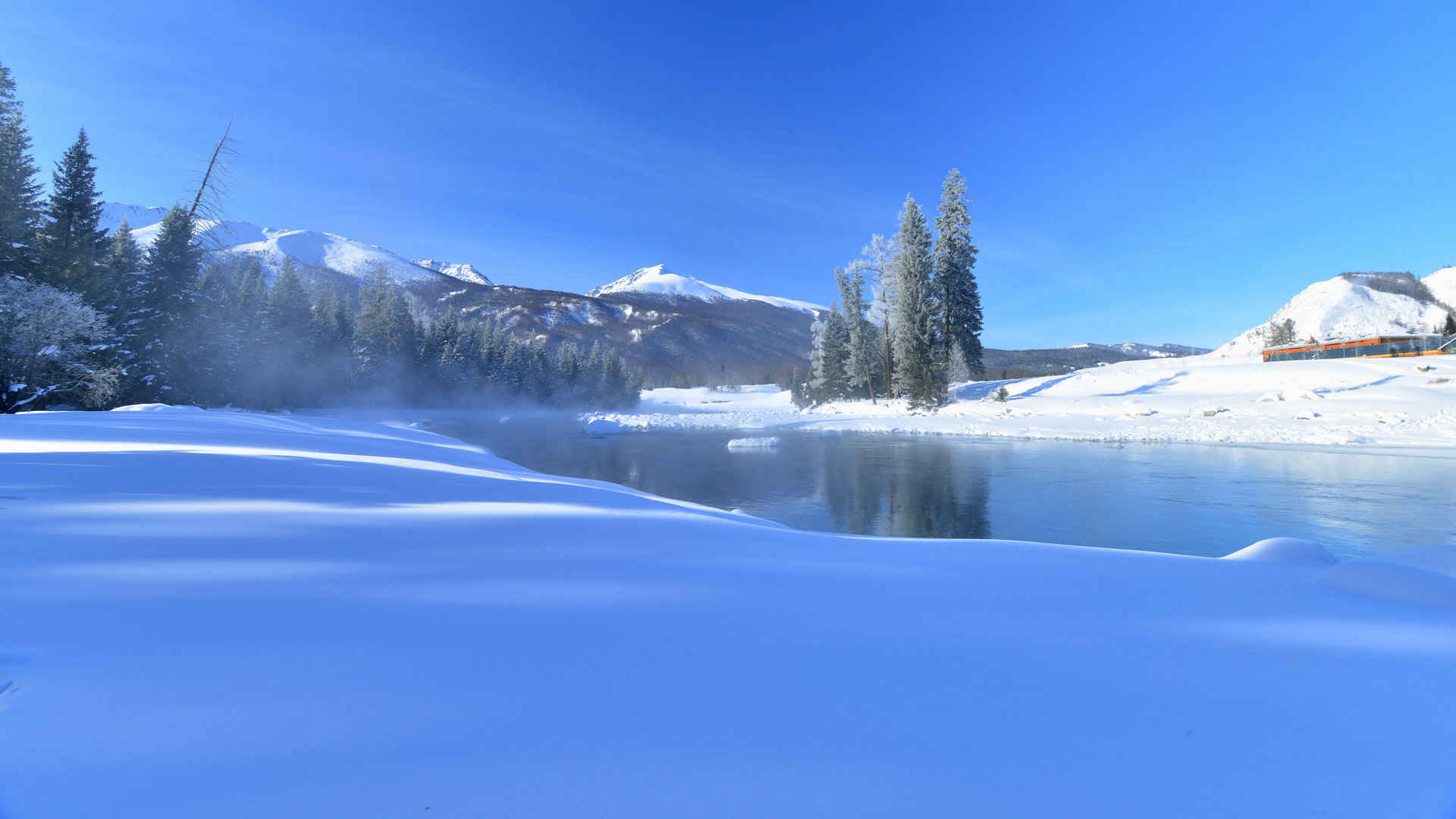 冬季北疆雪景壁纸图片-