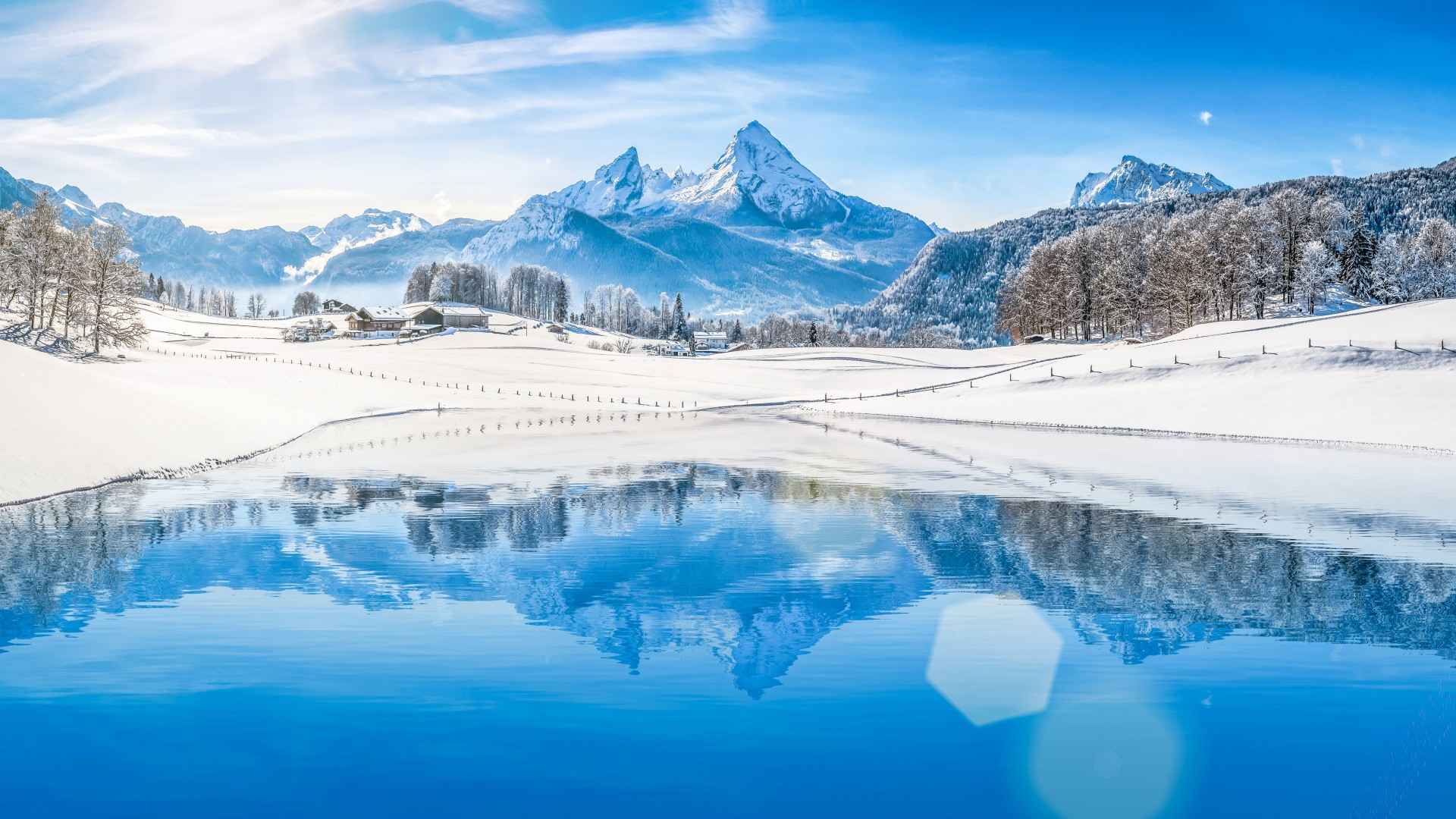 好看的雪山风景图片-