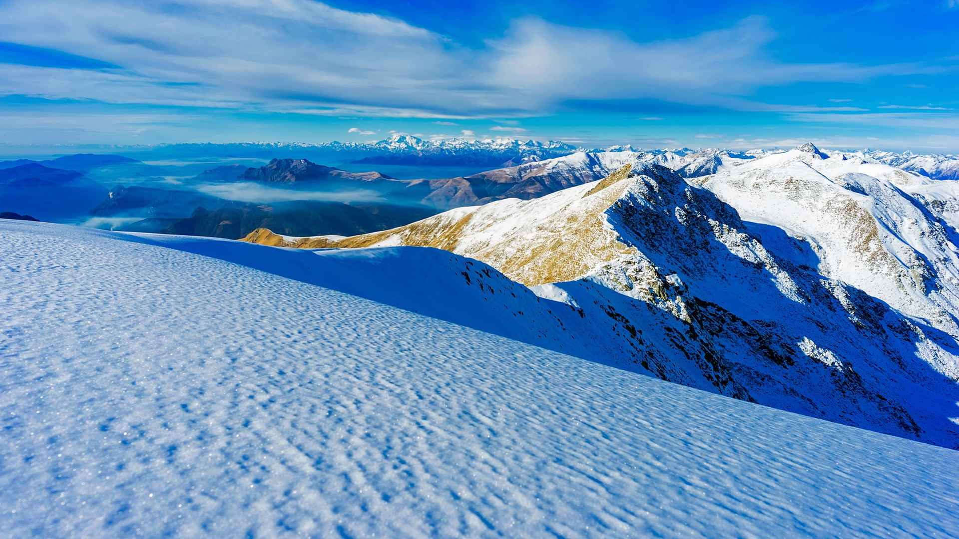 多洛米蒂雪景壁纸图片-