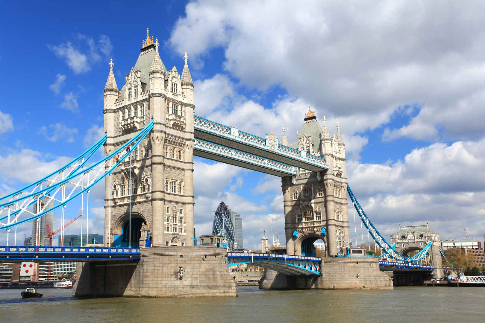伦敦河泰晤士和塔桥高清壁纸-