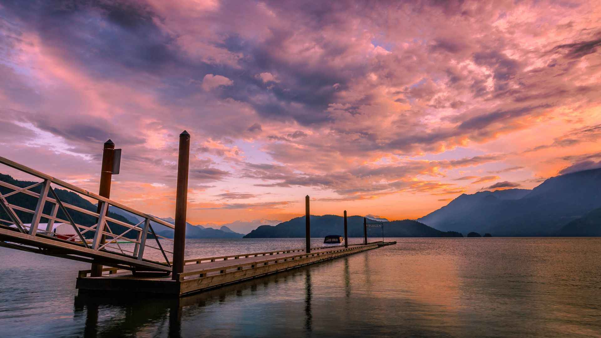 加拿大温哥华哈里森湖风景图片-