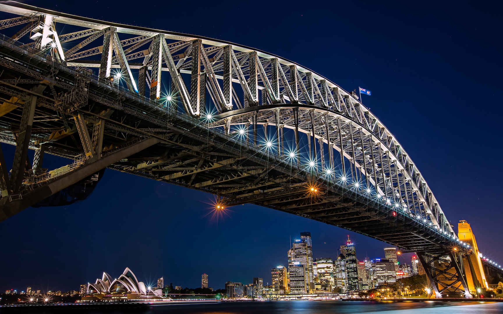 悉尼港湾大桥夜景电脑壁纸