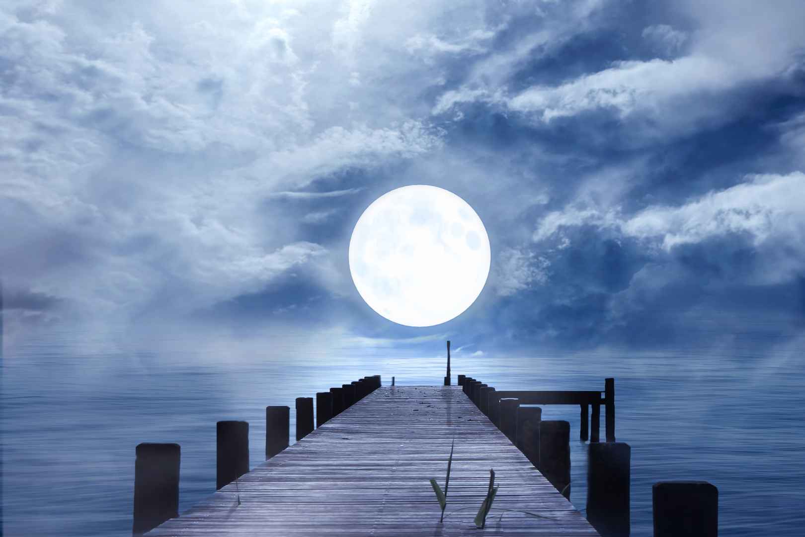 满月 月光  月球 心情 天空 壁纸-