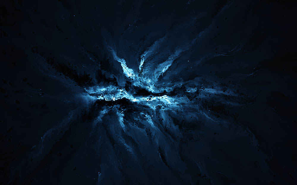 蓝色散状星云图片