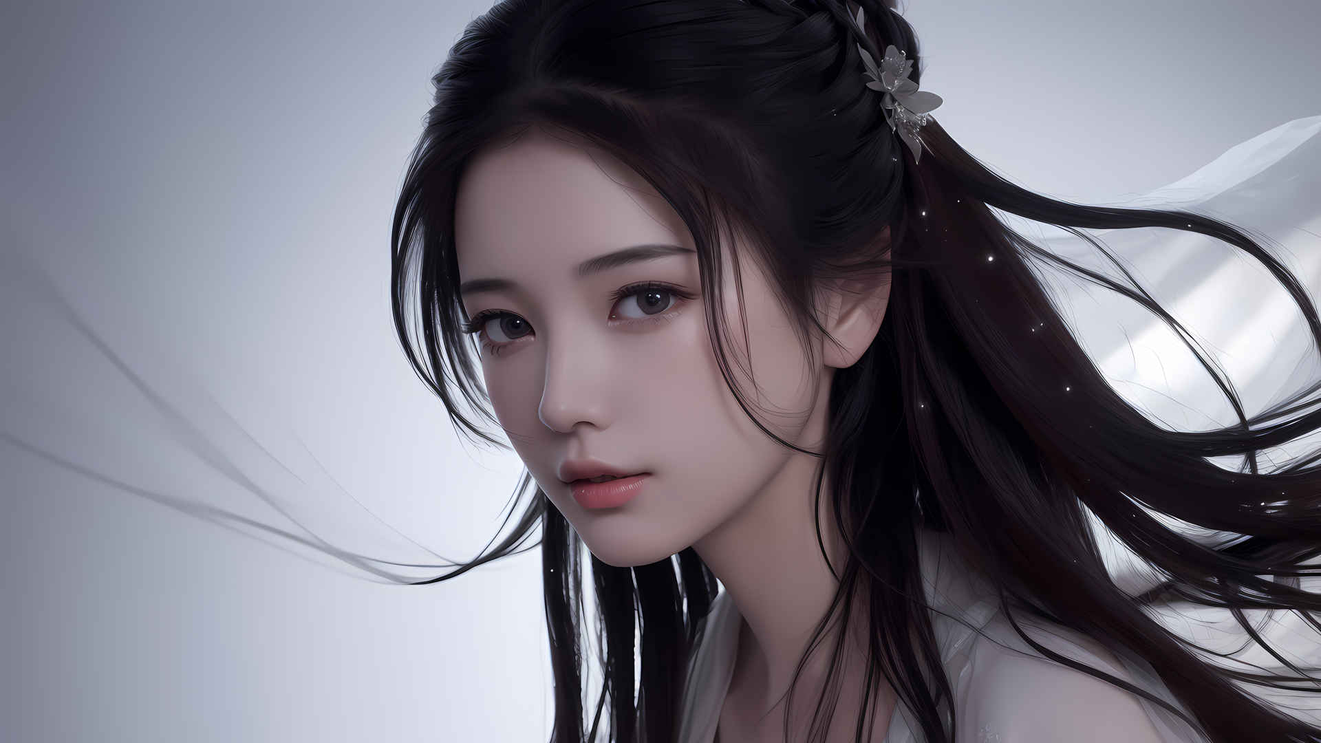 超好看的动漫人物壁纸女长头发美女图片