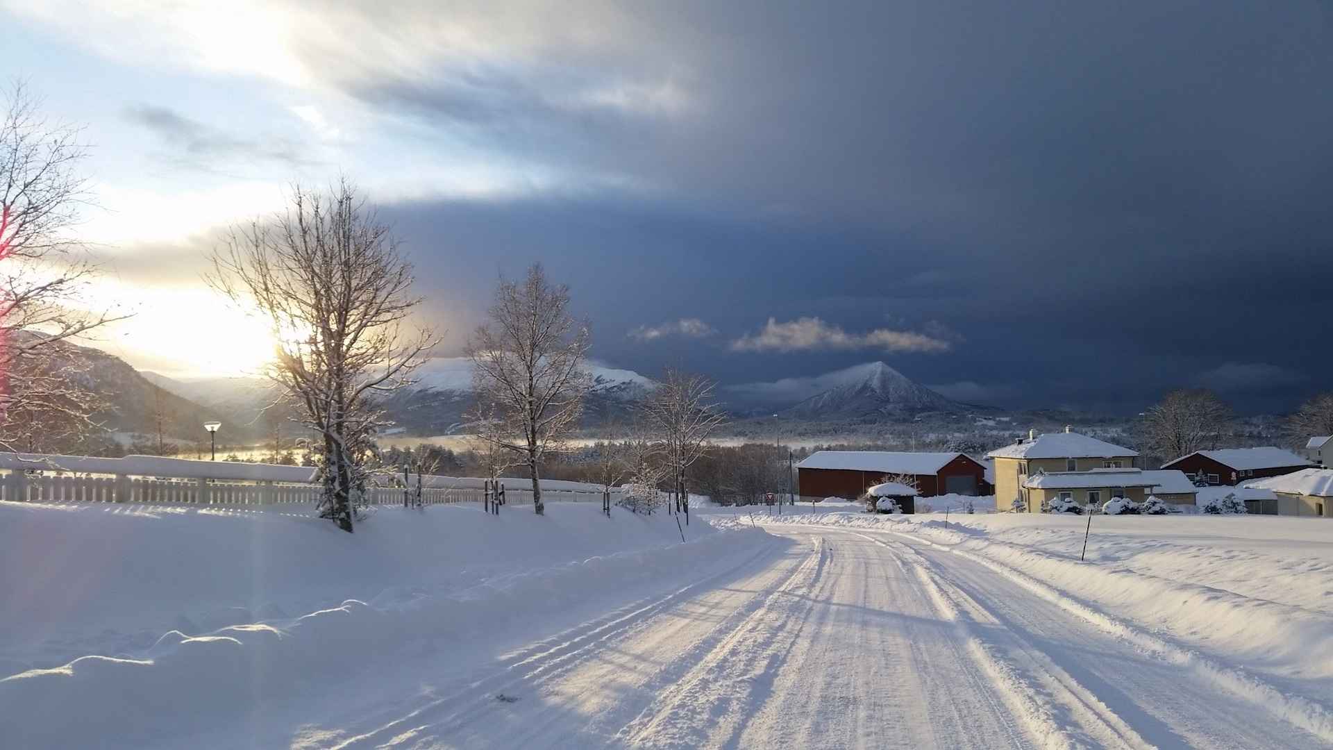 斯堪的纳维亚雪景电脑壁纸-