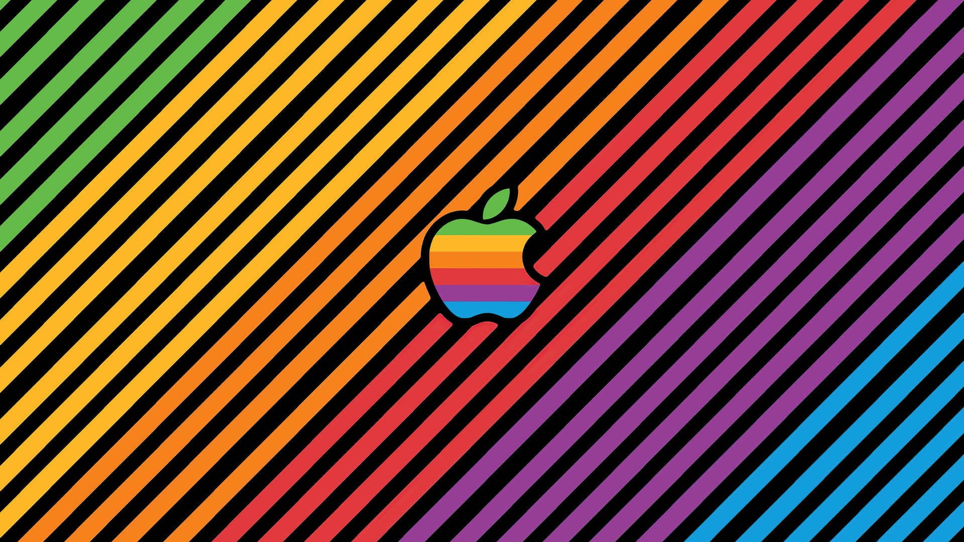 Apple Logo创意抽象几何壁纸
