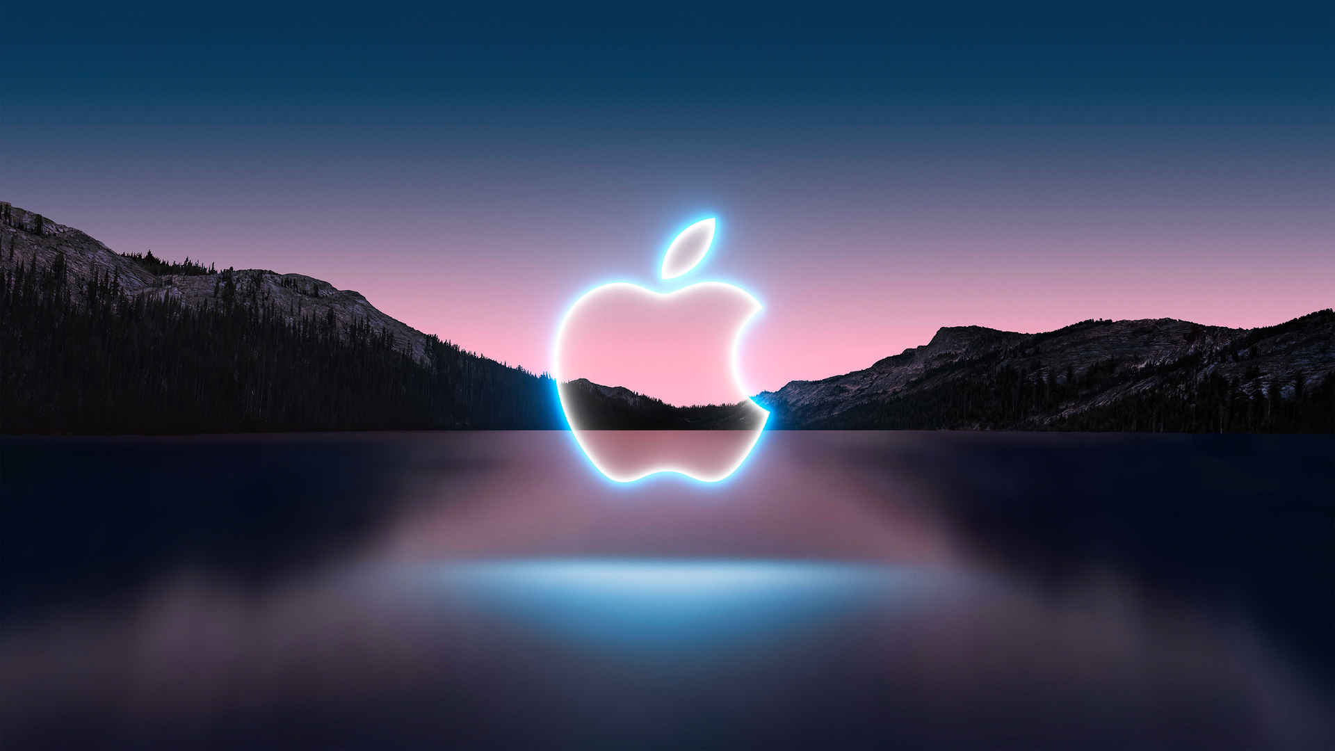 Apple 湖泊 山logo壁纸