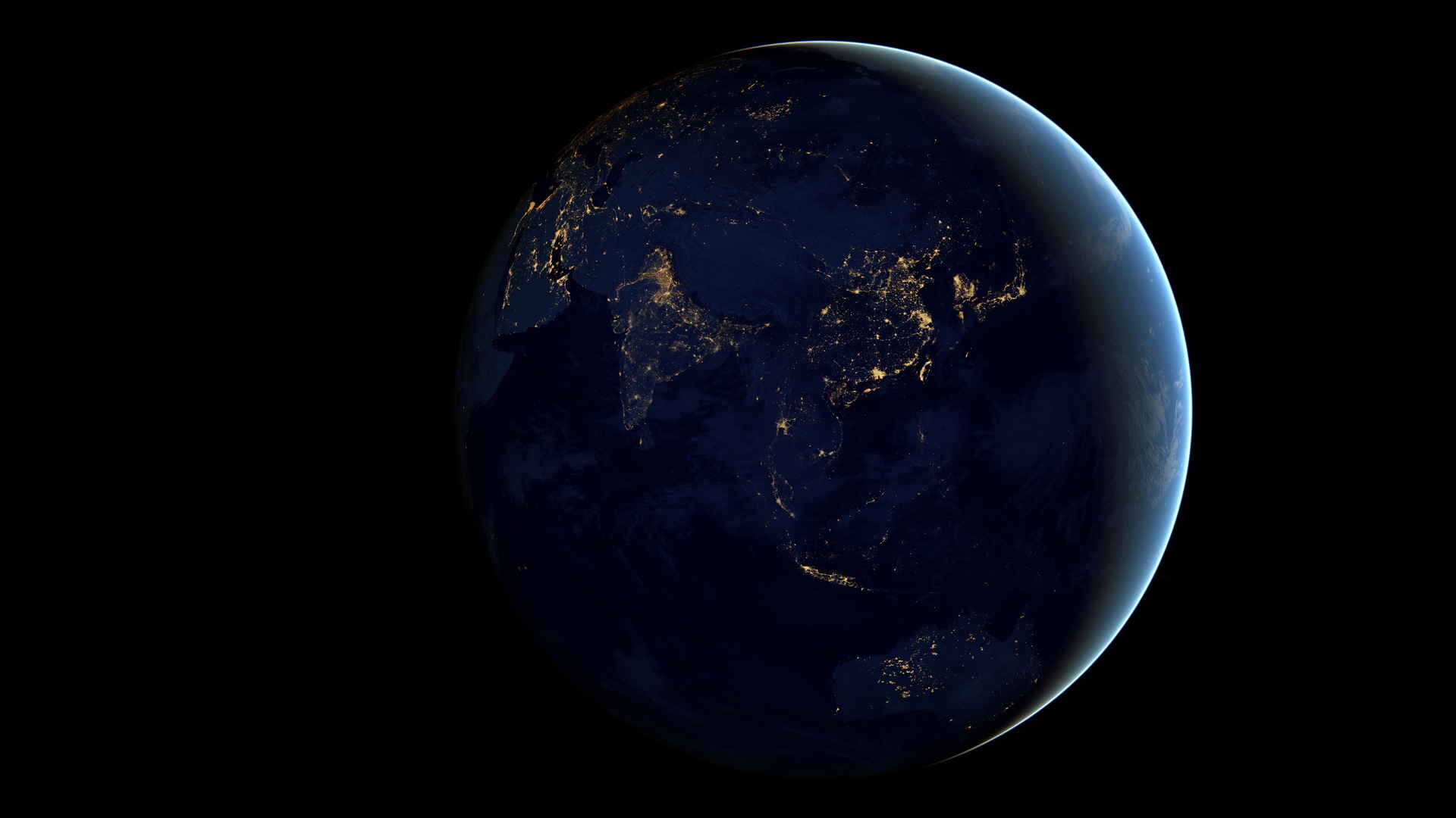 中东地区亚洲太空中明亮度照明对比壁纸