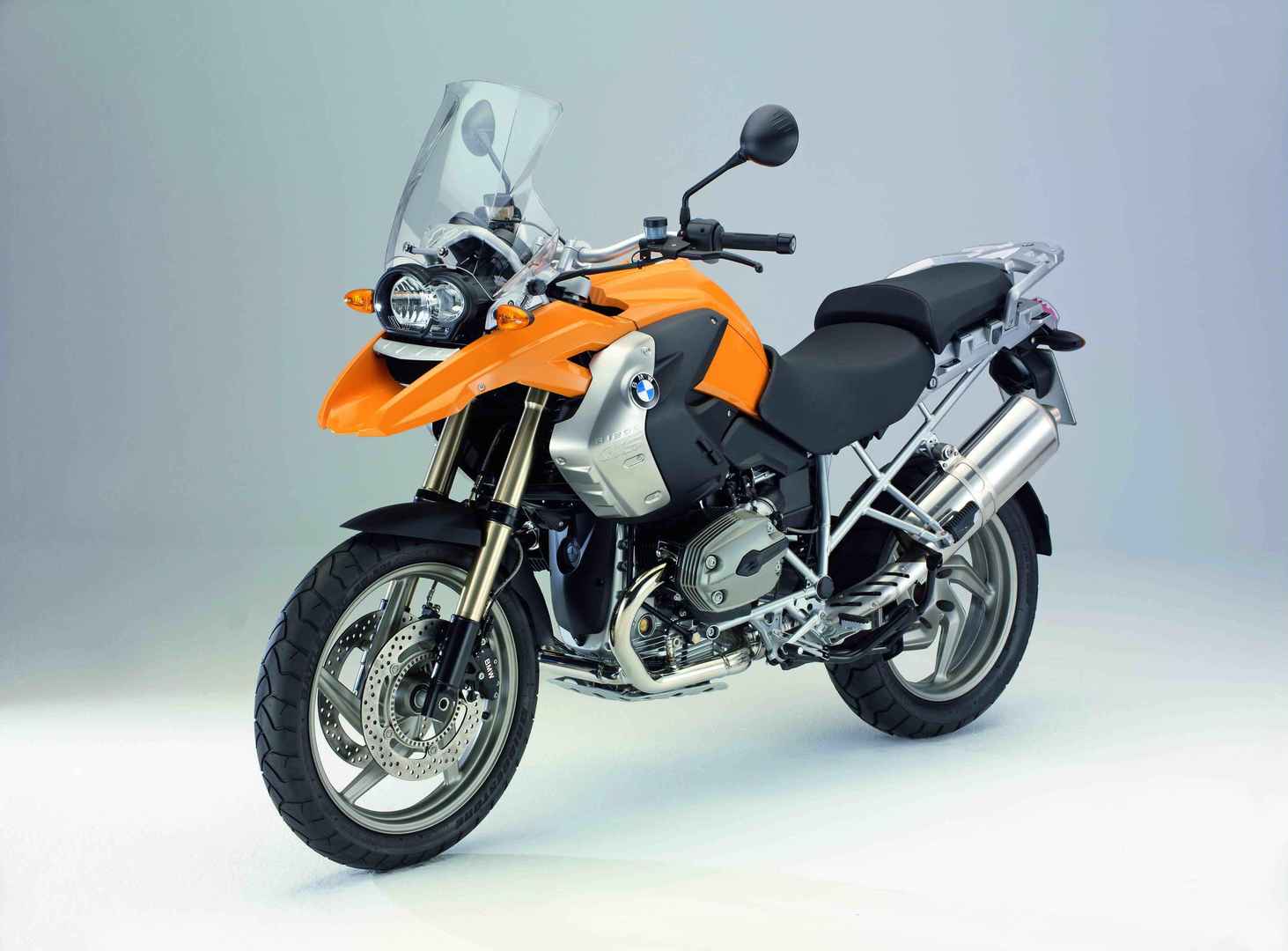 宝马水鸟bmw-r-1200-gs橙色摩托车图片