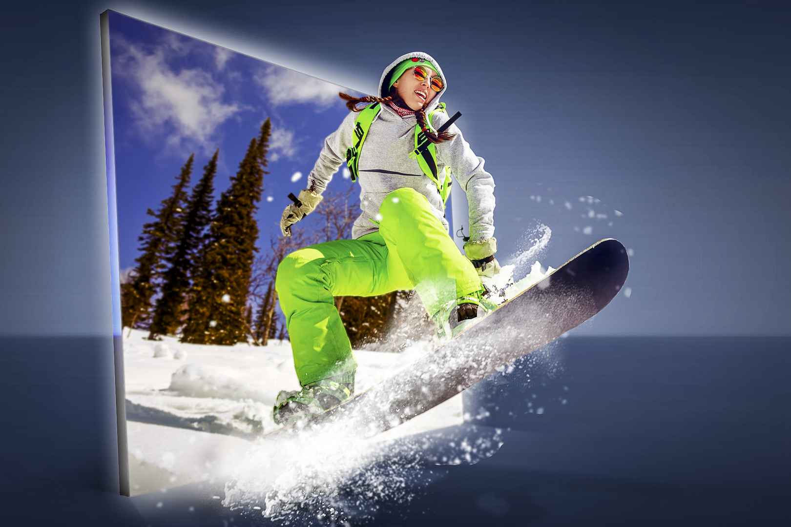滑雪单板合成图3D效果图片