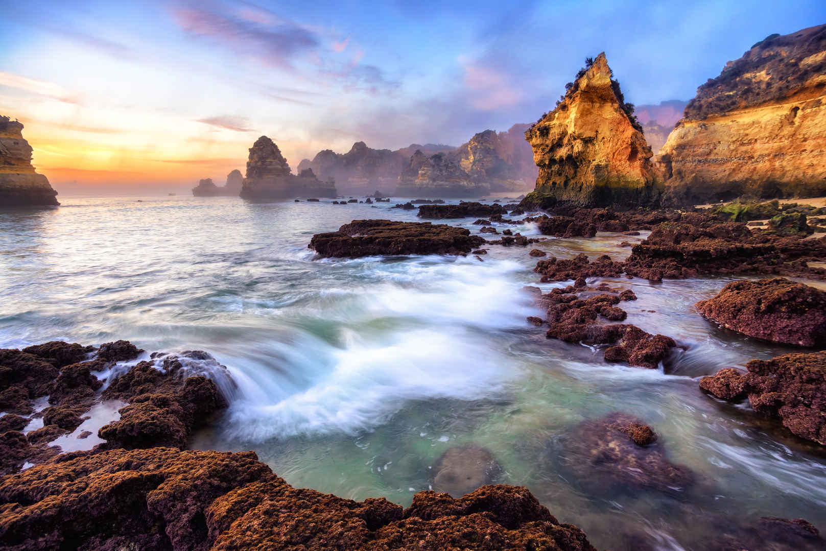 华美 海岸 风景 日出 4k壁纸