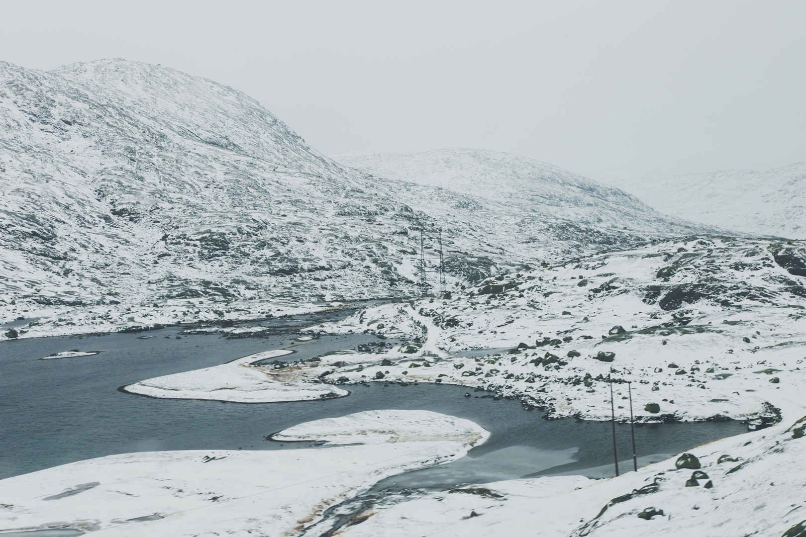 风景,积雪,天空5k壁纸-