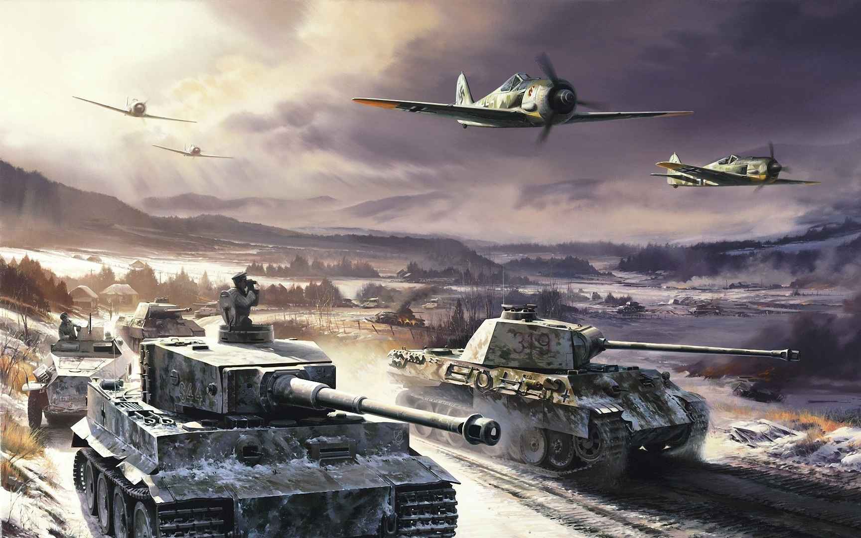 二战德军虎式重型坦克彩绘高清电脑桌面壁纸