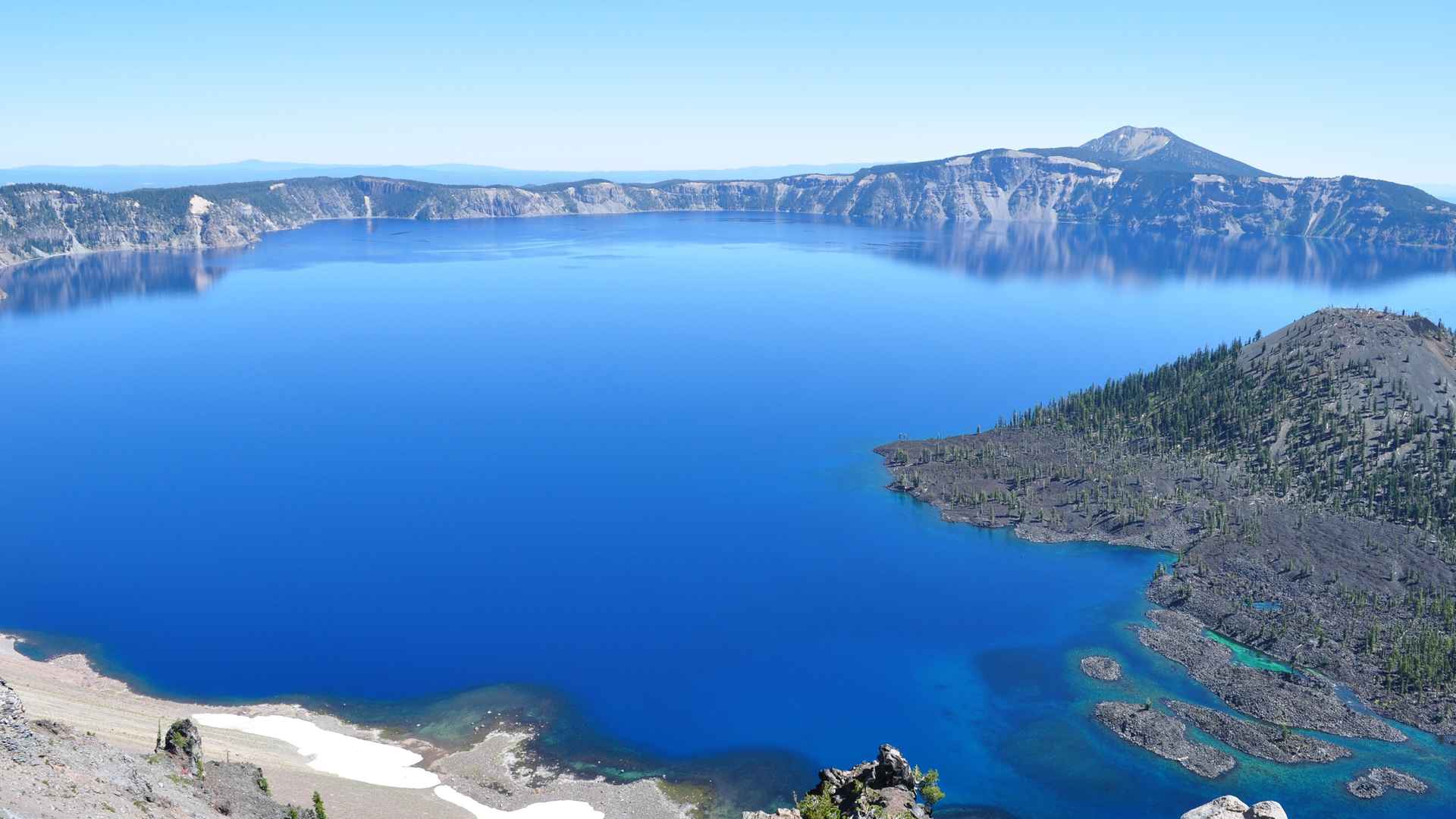 American volcanic mouth lake national park computer desktop photo