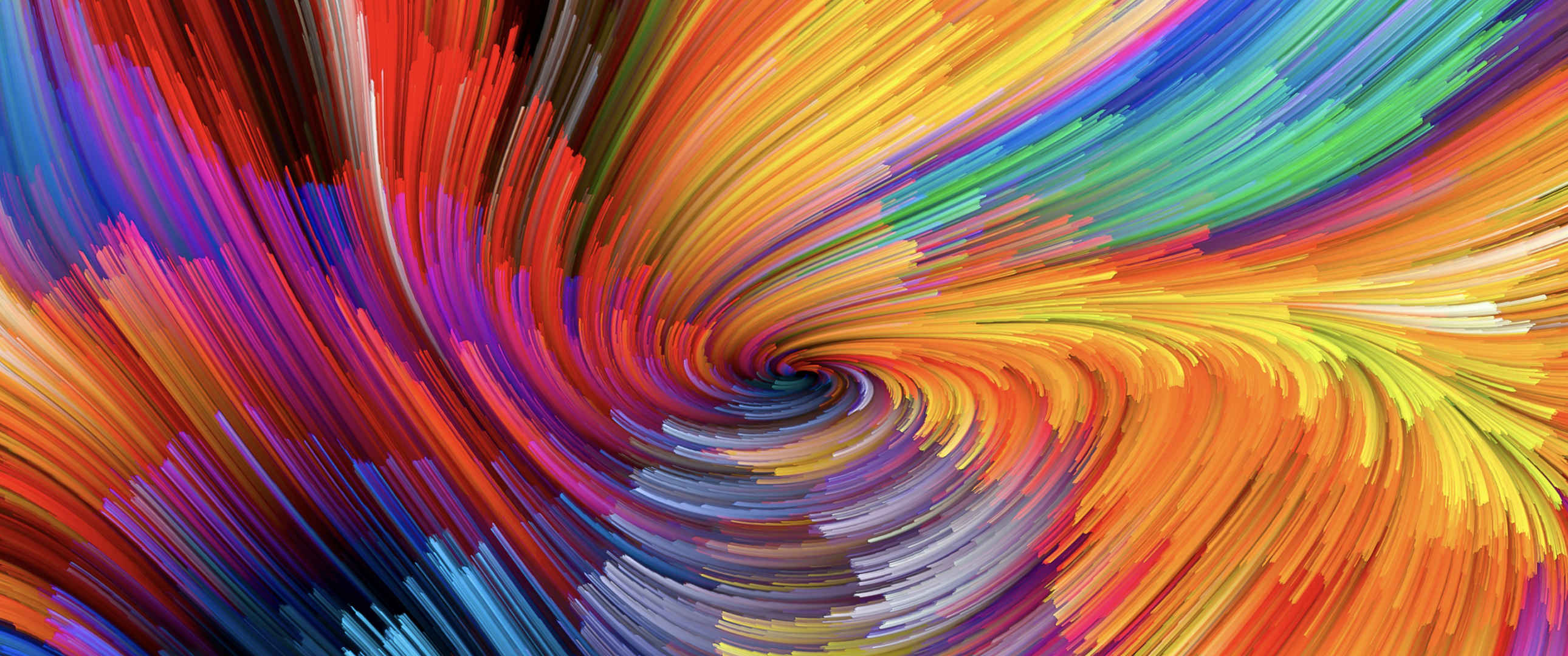 电脑壁纸立体彩色漩涡