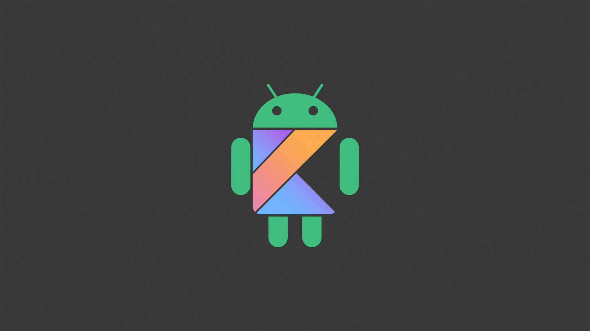 彩色Android Logo简约桌面图片