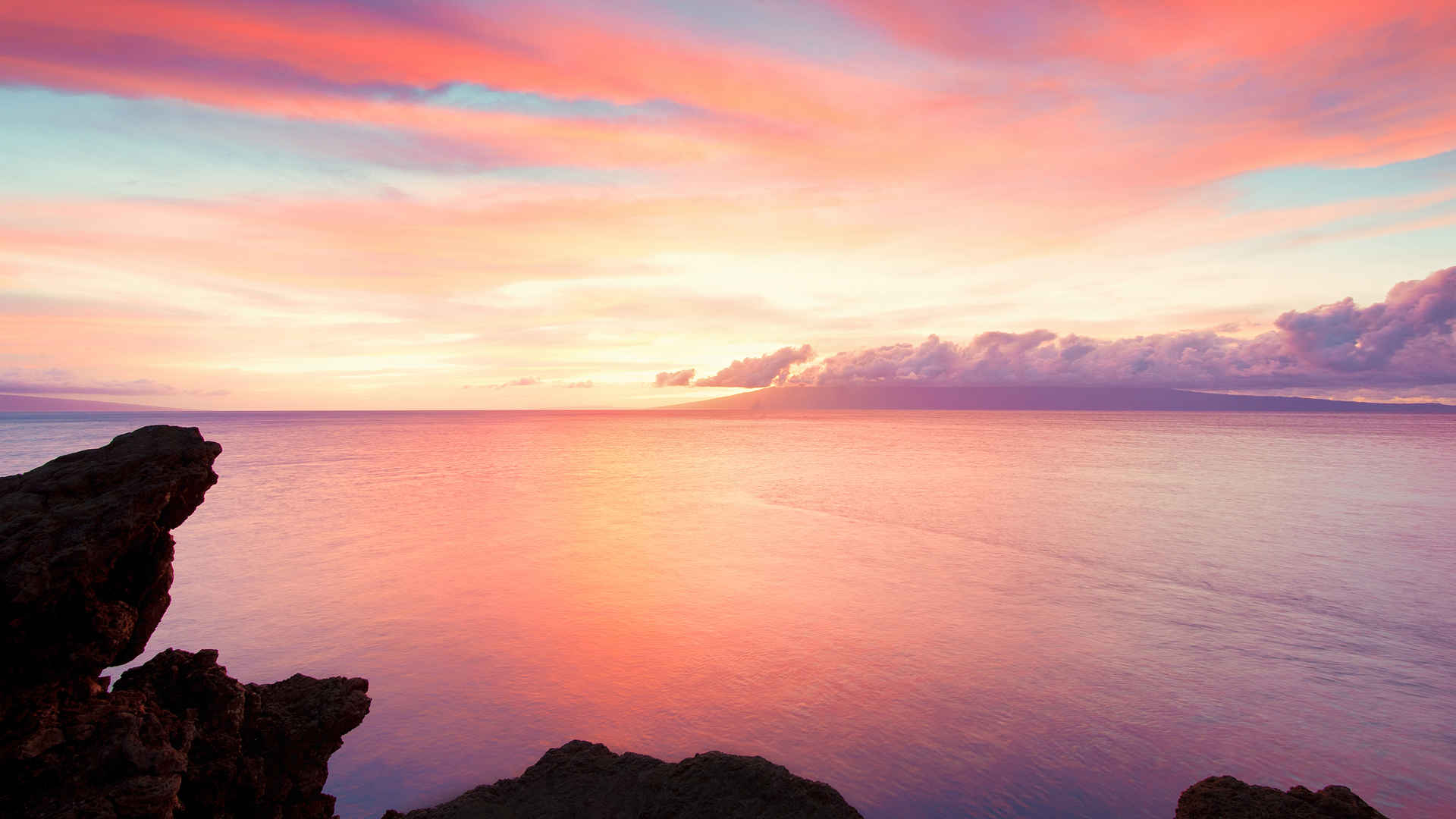 夏威夷毛伊岛海岸日出唯美风景壁纸