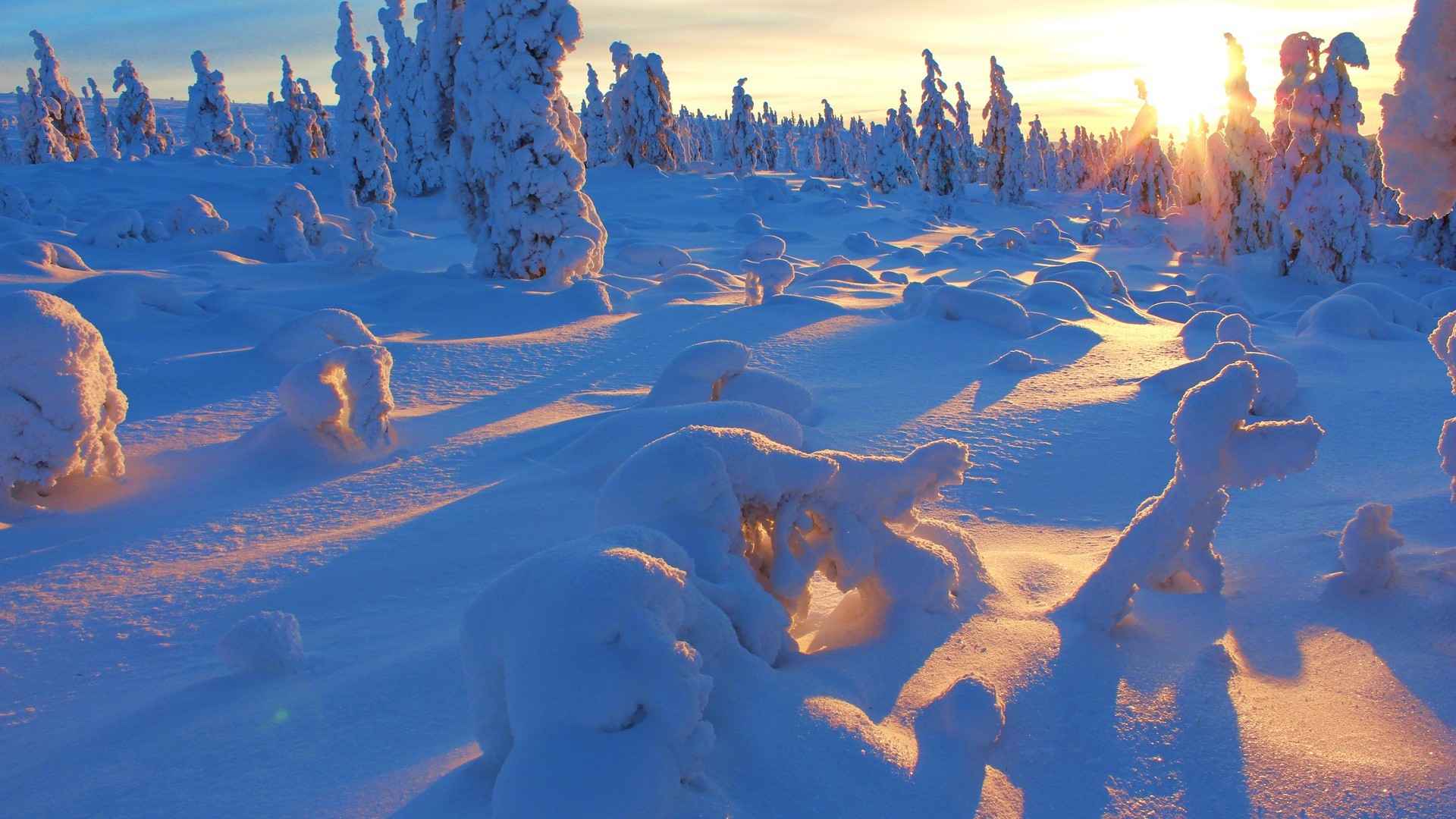 唯美雪景电脑高清