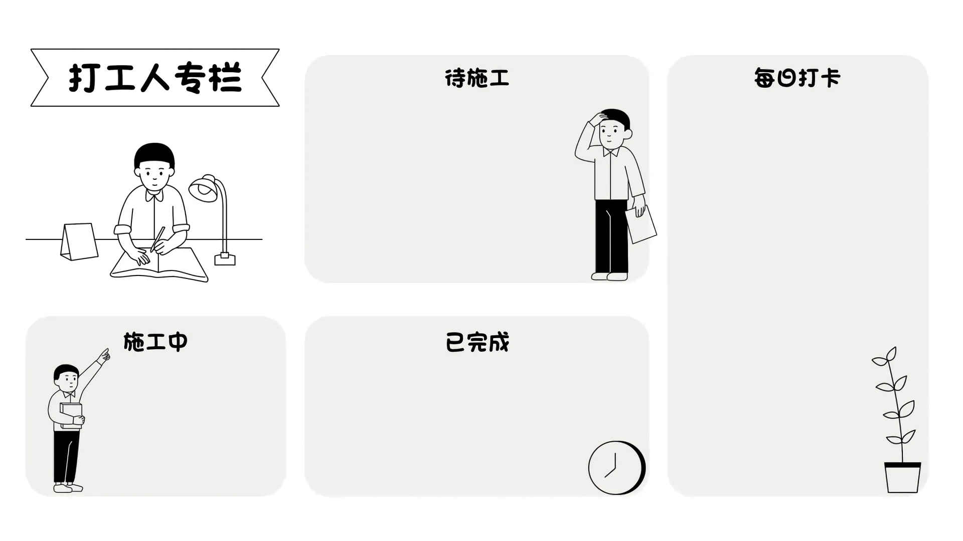 打工人 每日打卡 分区 4k 电脑壁纸-