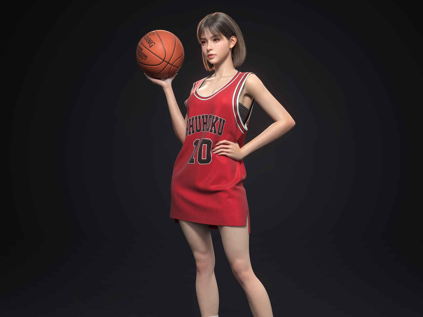  卢静赤木晴子 球服3D美女 灌篮高手 壁纸
