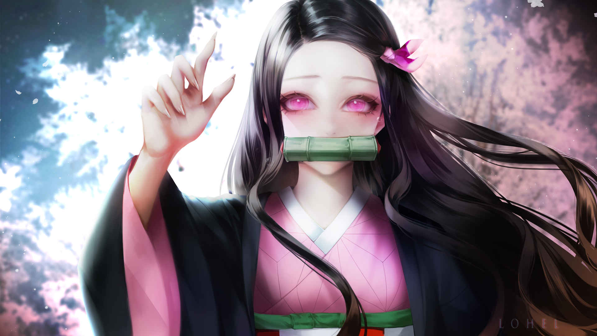 4k 鬼灭之刃 灶门祢豆子壁纸图片