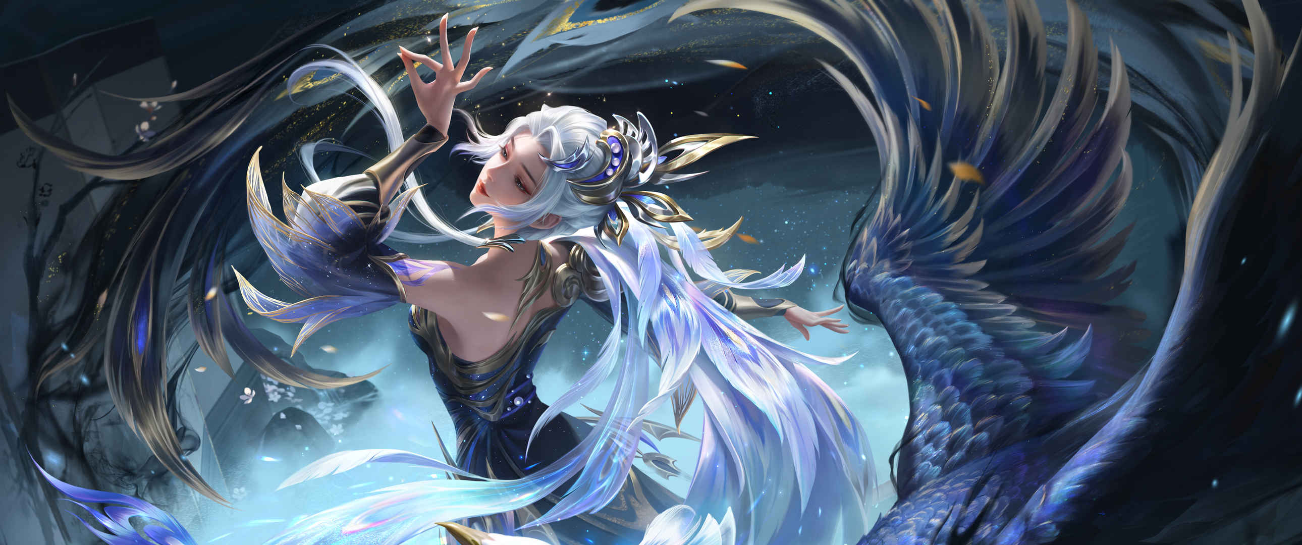 3440x1440 王者荣耀 虞姬  带鱼屏壁纸