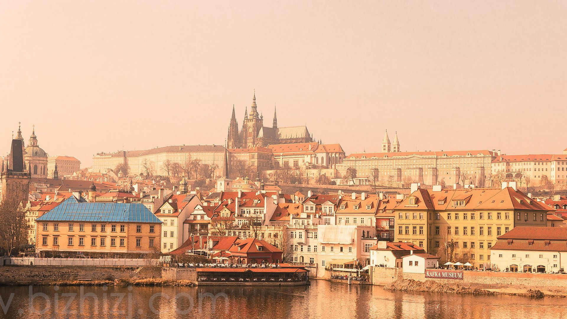 捷克 布拉格城堡，城市，街道唯美高清旅游景色壁纸图片-
