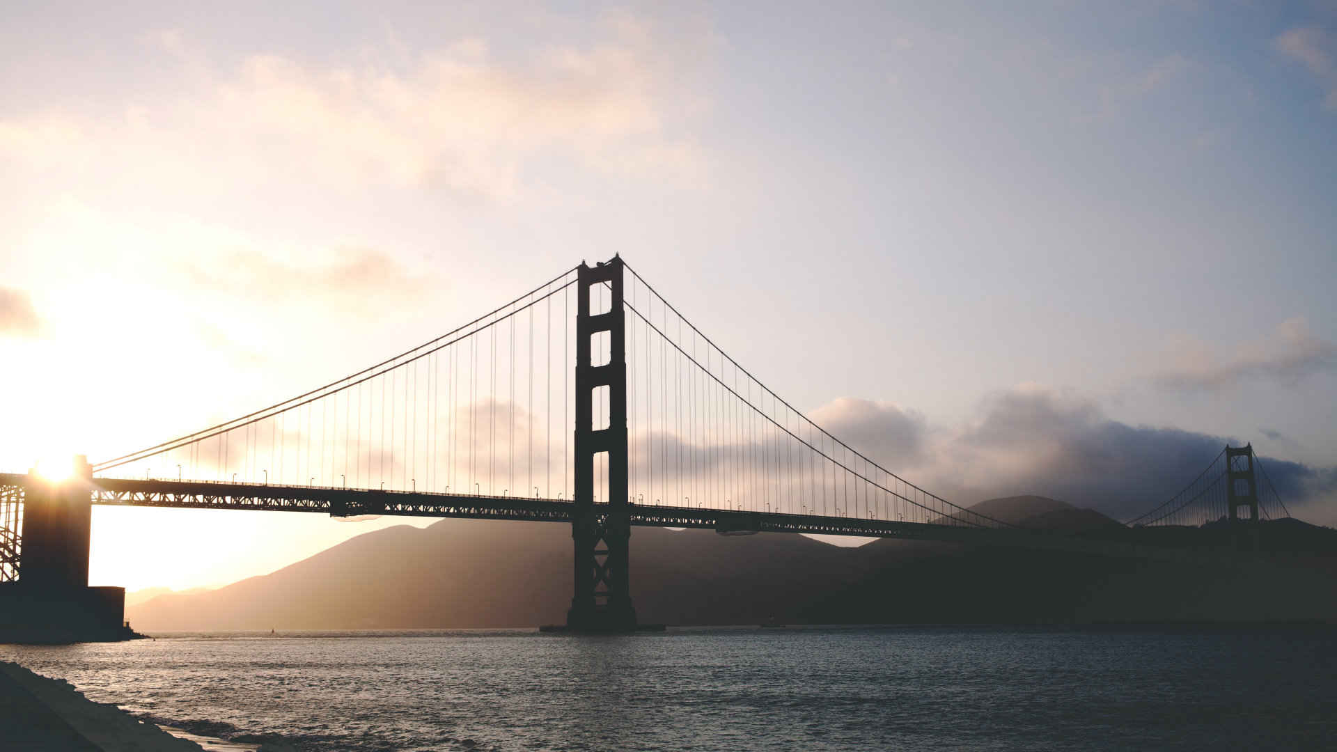 最受伤的美国吊桥金山大桥高清壁纸-