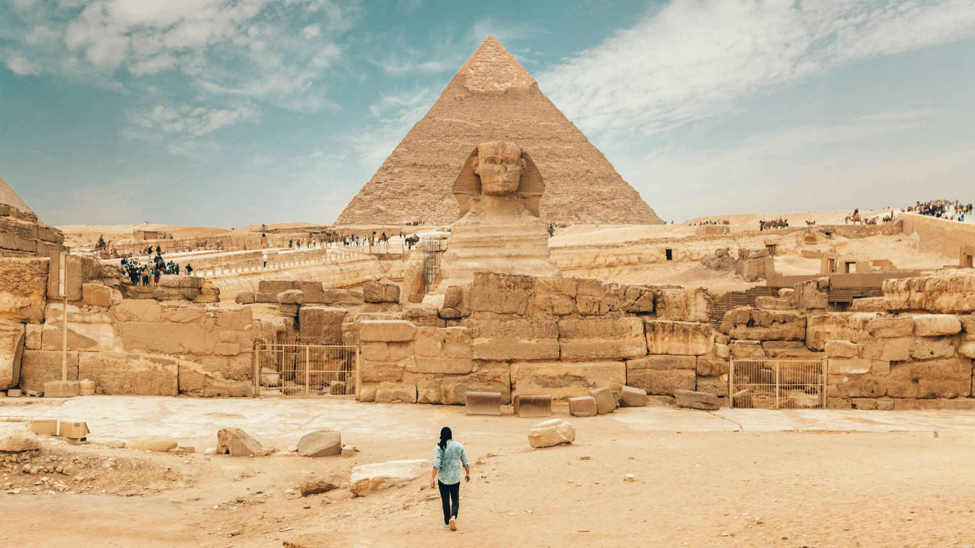 经典旅游景点埃及金字塔风景桌面壁纸-
