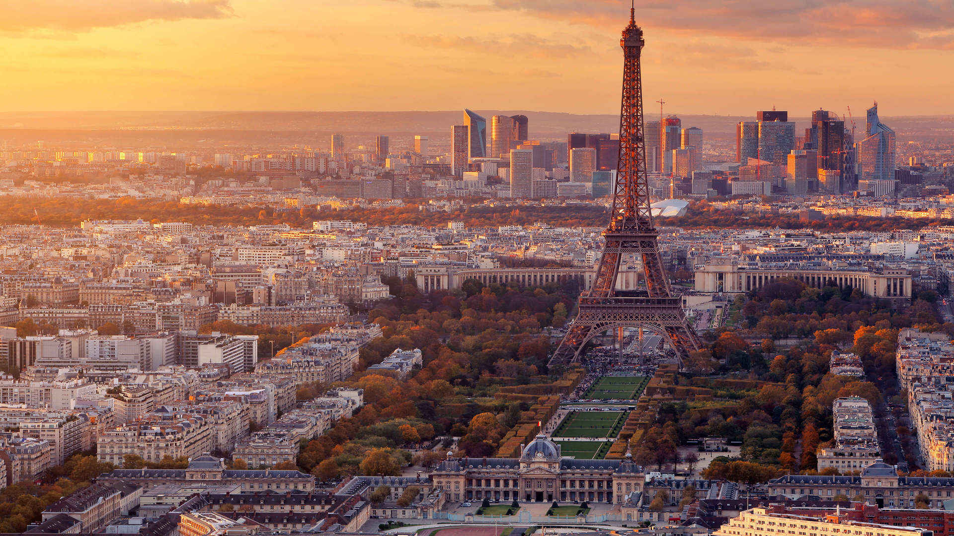 巴黎铁塔城市风景-