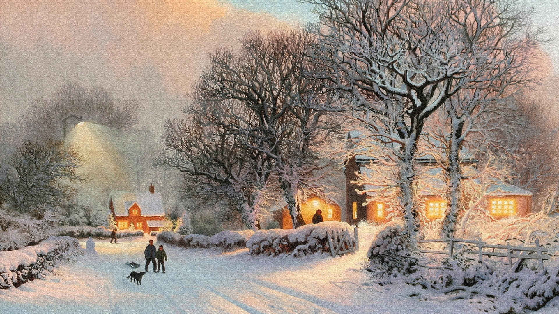 冬日雪景唯美的风景壁纸图片
