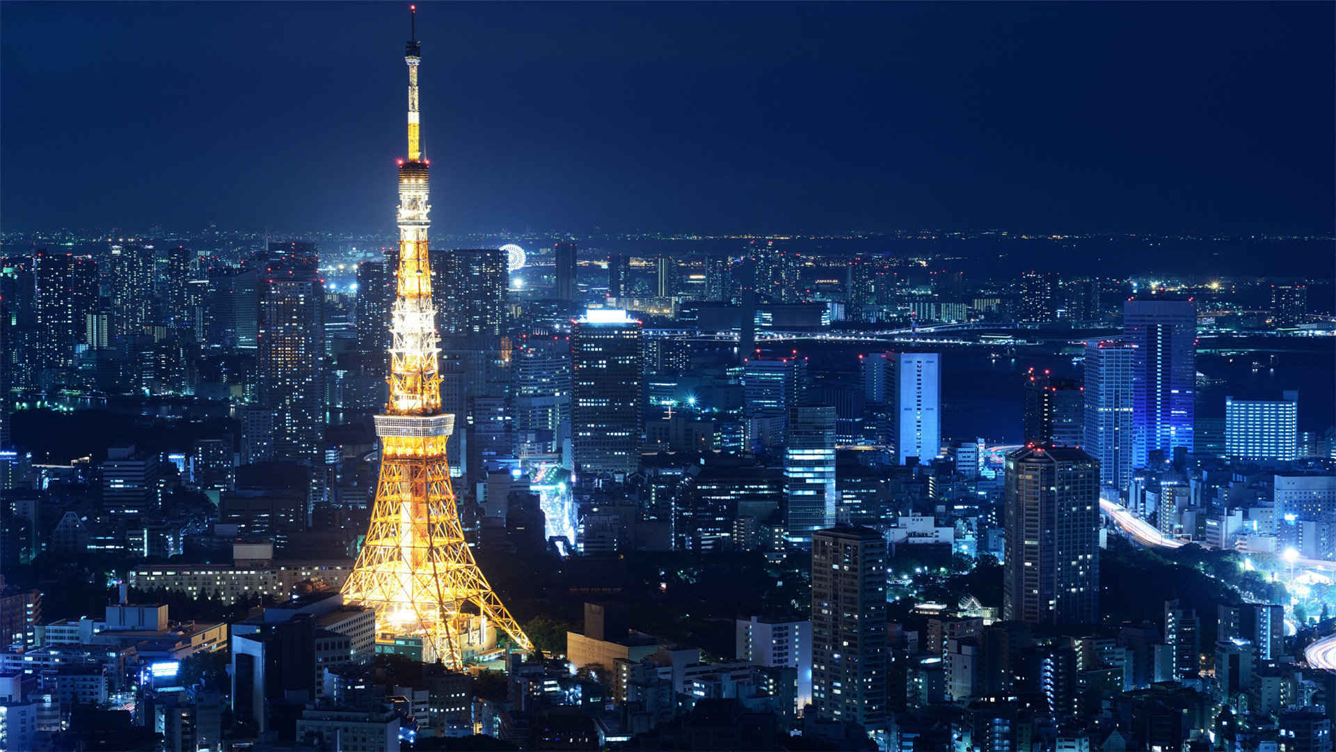 日本东京铁塔高清桌面壁纸