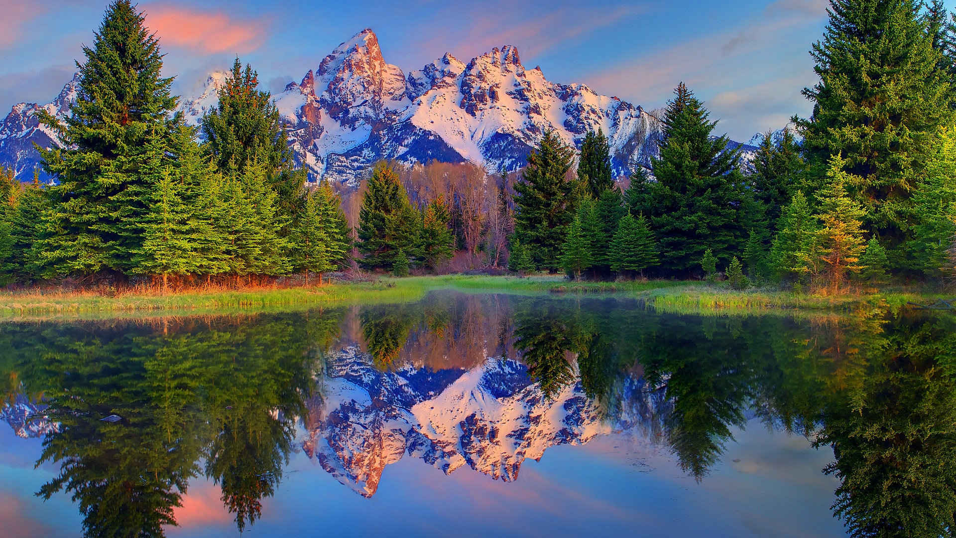 美国怀俄明州大自然山水实景图片