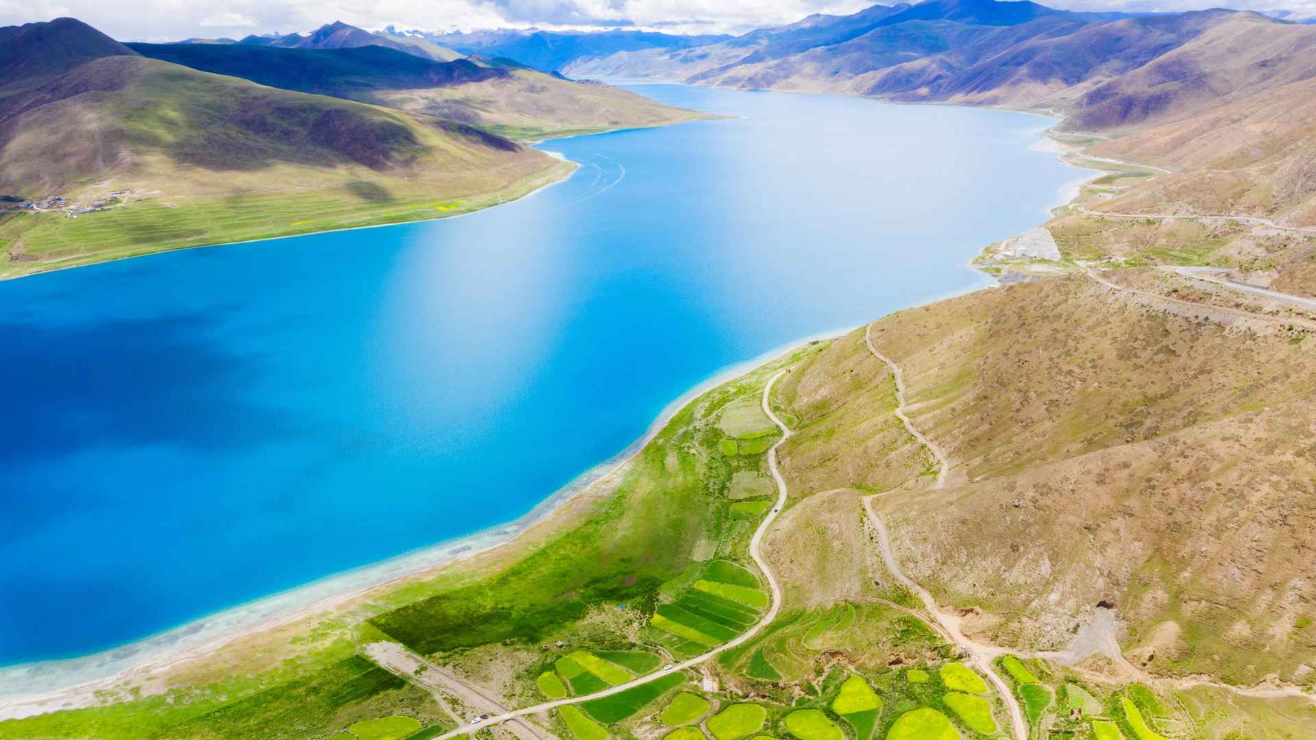 西藏圣湖羊卓雍措中国最美山水风景图片-