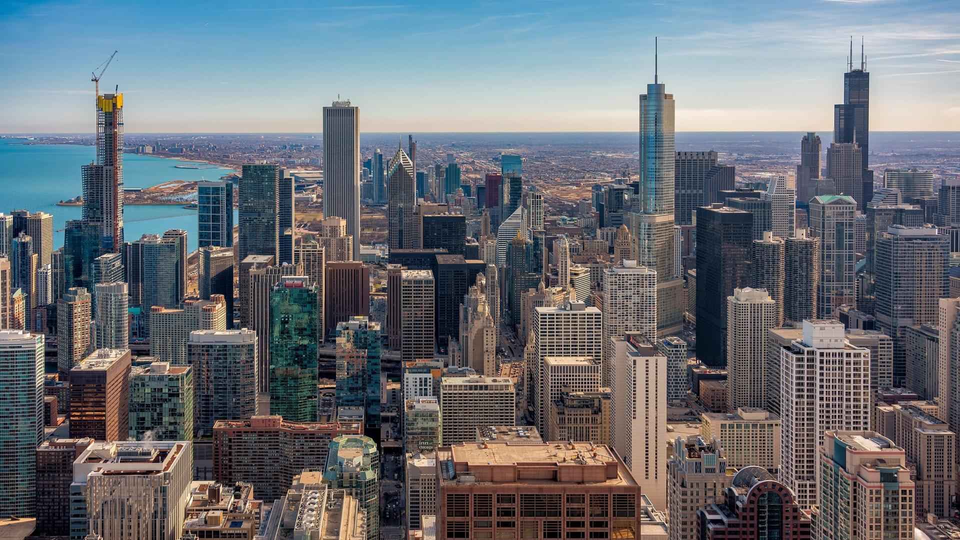 美国芝加哥超高清城市风景电脑壁纸-