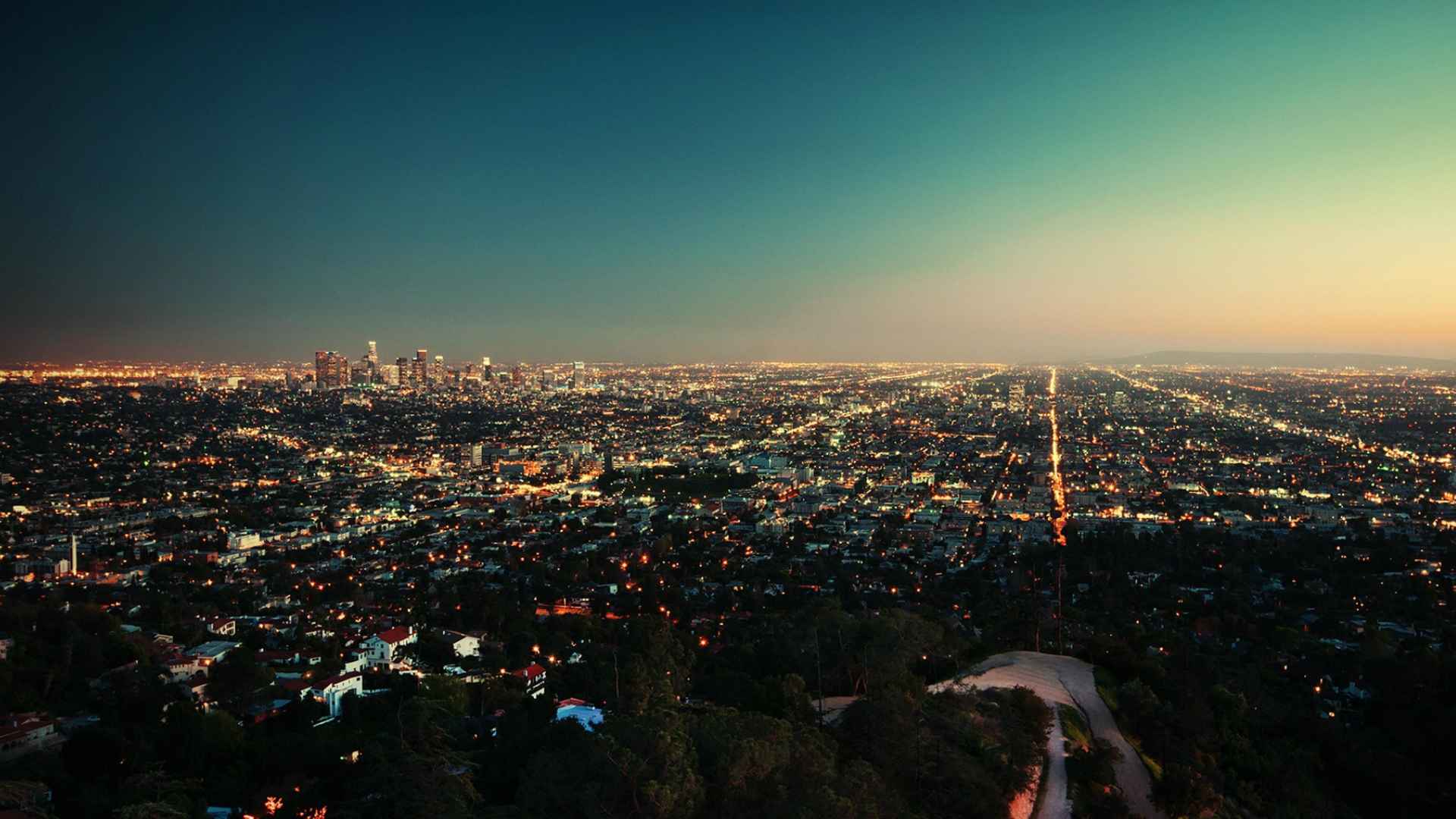 洛杉矶夜景竖屏高清壁纸