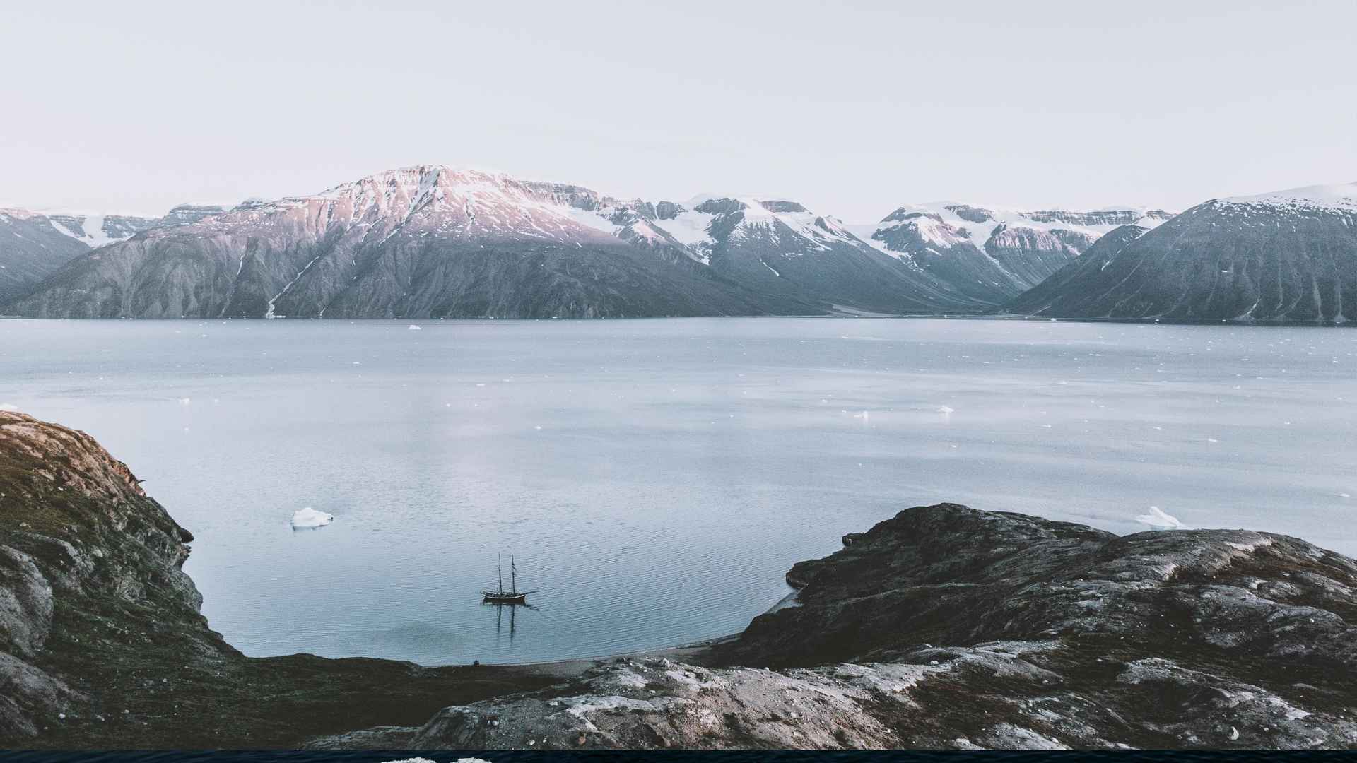 世界上最大最靠近北极的岛屿格林兰岛高清壁纸