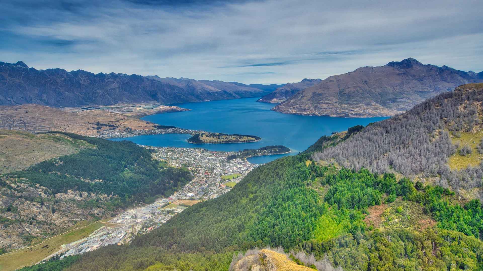 新西兰皇后镇清新自然景观电脑壁纸-