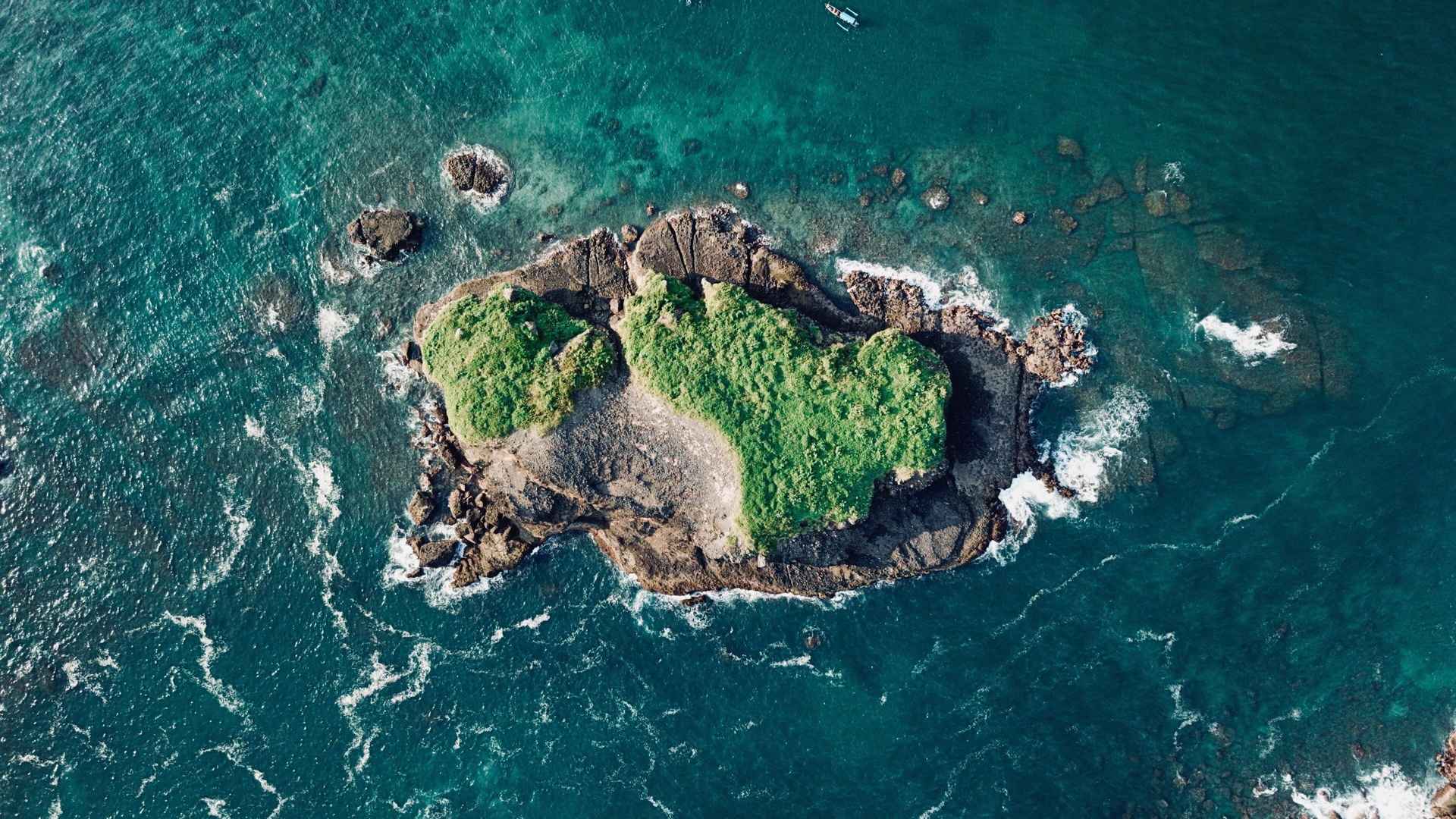 大自然海岛浪漫唯美的天际线电脑壁纸-