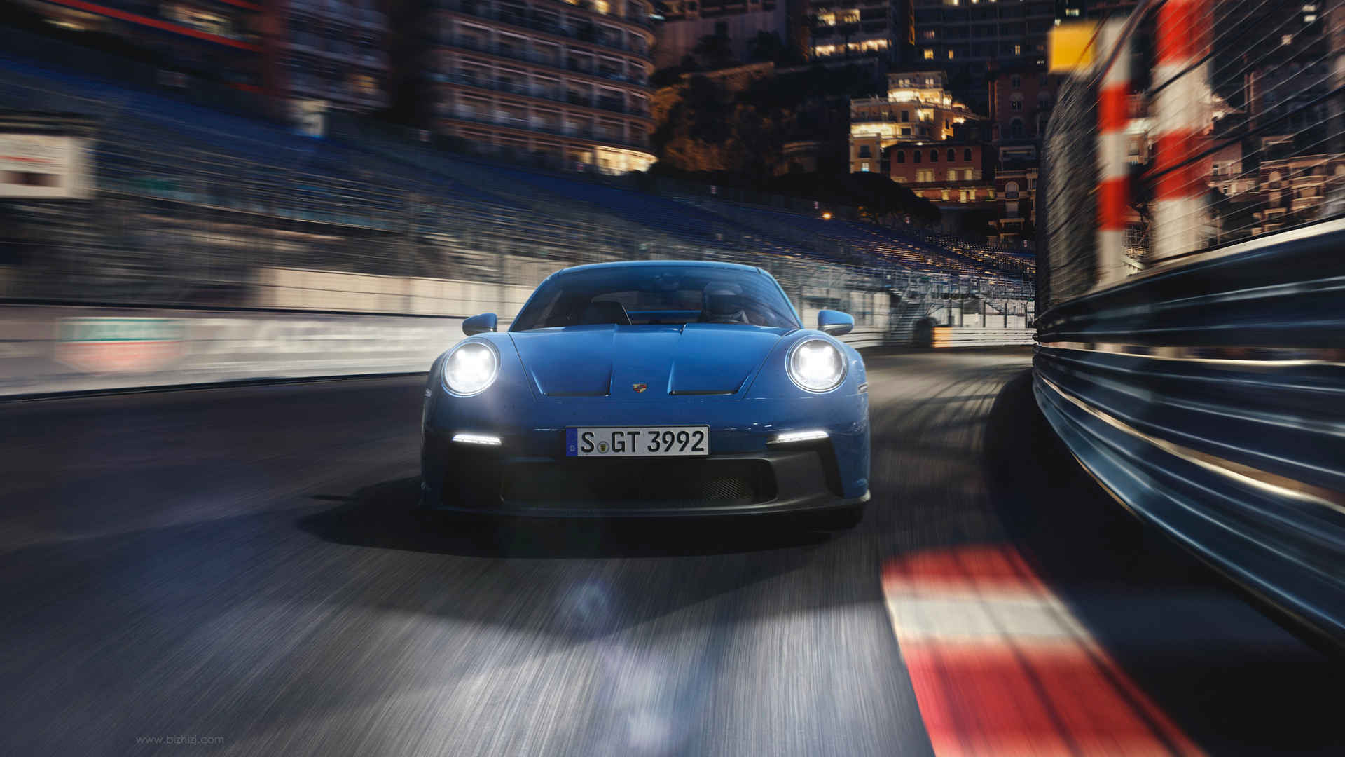 2021款蓝色保时捷911 GT3壁纸