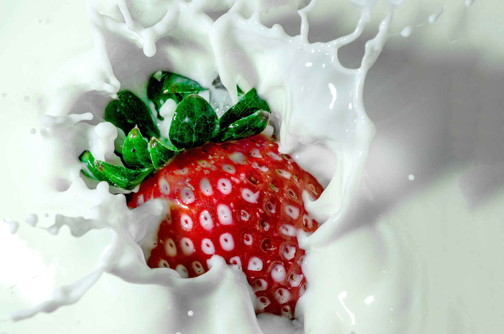 草莓 牛奶 牛奶草莓 4K图片-